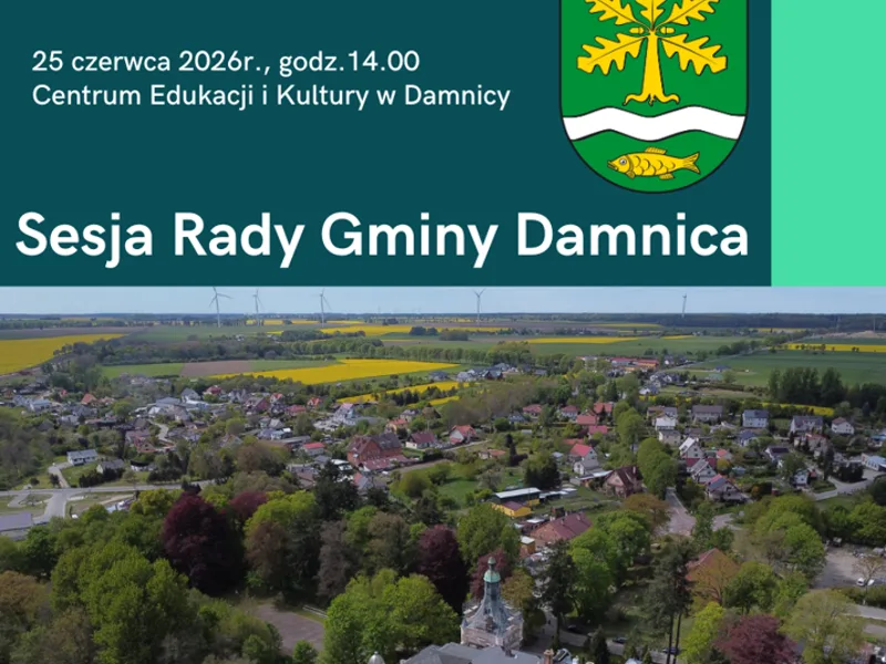 Zwołanie XXV Sesji Rady Gminy Damnica na 25 czerwca