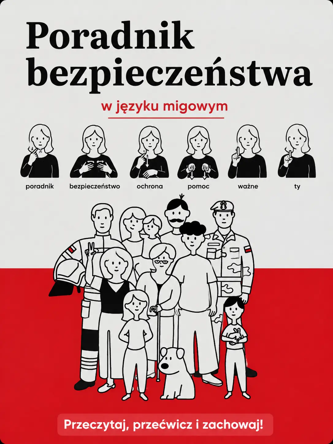 Udostępnienie Poradnika Bezpieczeństwa w Polskim Języku Migowym
