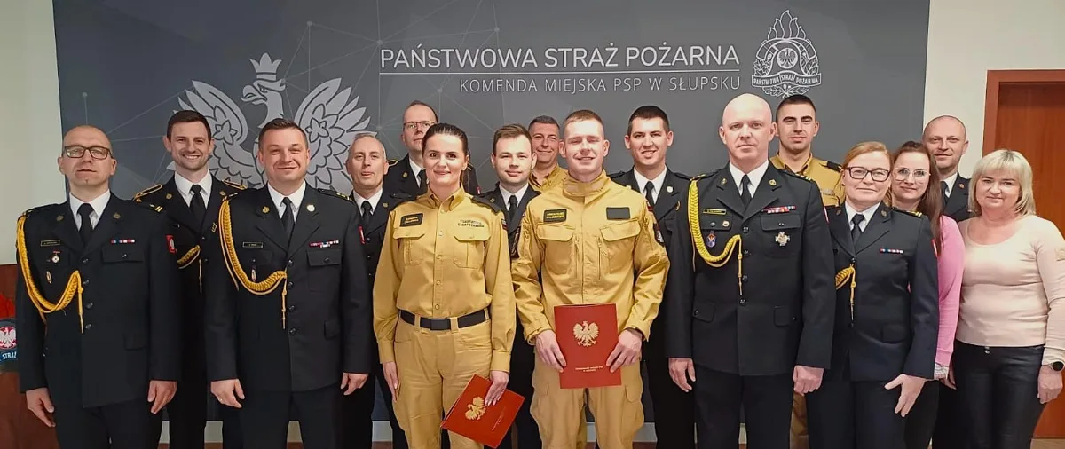 Ślubowanie nowo przyjętych strażaków w Słupsku