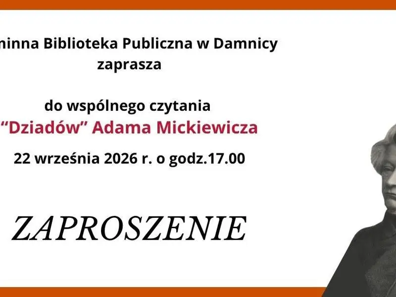 Gminna Biblioteka Publiczna w Damnicy organizuje Narodowe Czytanie