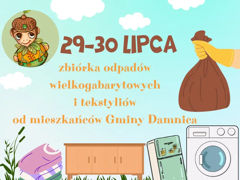 Zbiórka odpadów i tekstyliów w lipcu