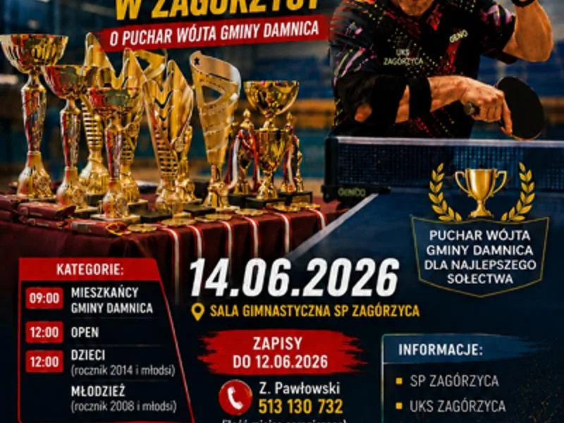 Jubileuszowy turniej tenisa stołowego w Zagórzycy