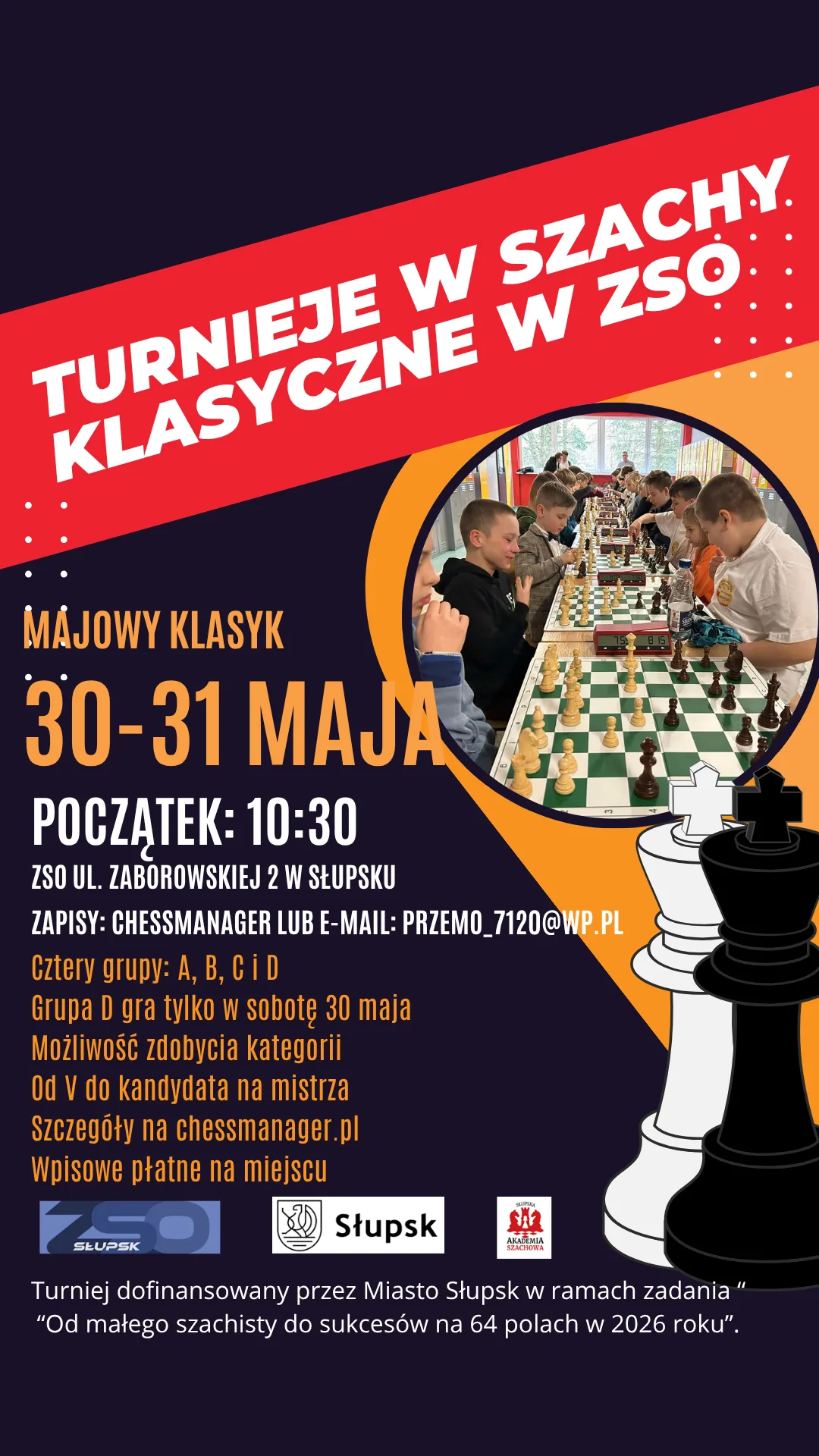 Turnieje szachowe w ZSO w Słupsku